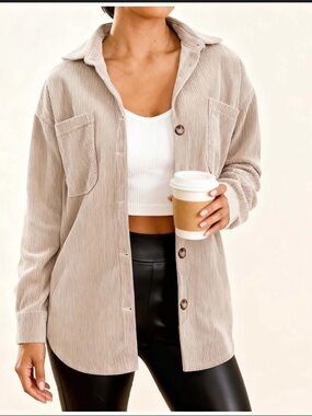 Double Zero Waffle Knit Shacket